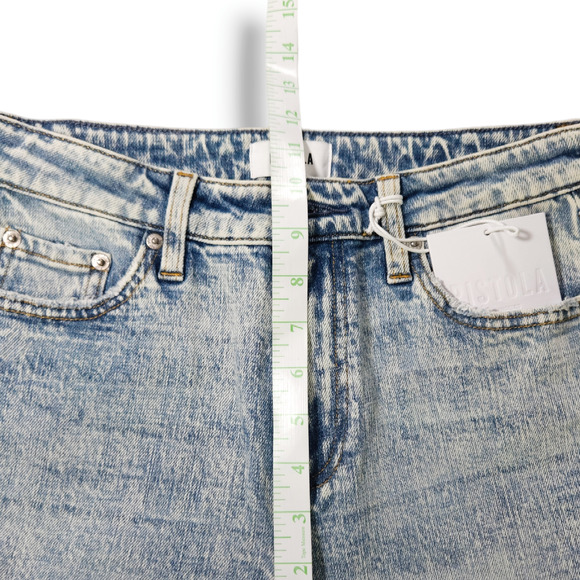NWT Pistola Aline High-Rise Acid Wash Raw Hem Skinny Crop Jeans Sz. 26x25 June - Picture 9 of 12